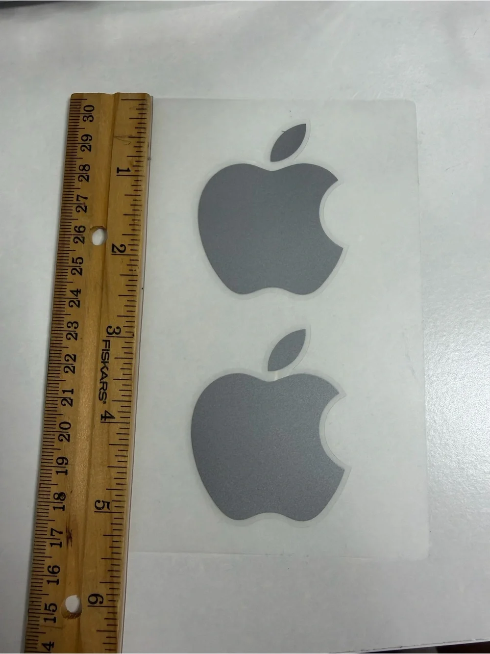 Apple Matte Dark Gray Logo Sticker Pair • MacBook Pro guide before using